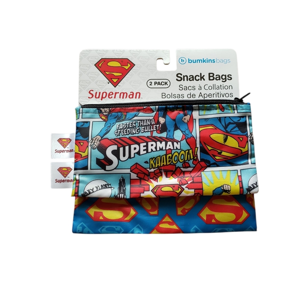 bumkins reusable snack bags superman